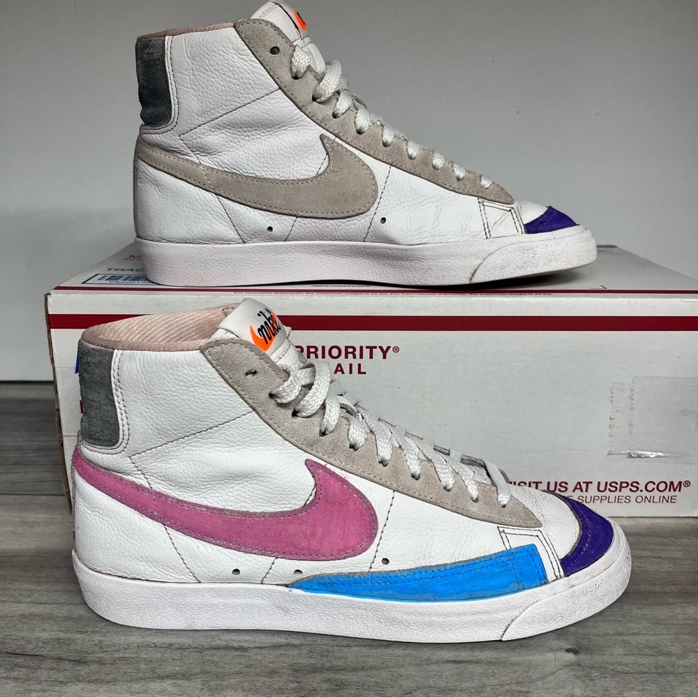 Nike ‘77 Blazer Mid Sneakers Shoes Womens 8 leather Custom Comfy Cool